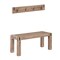 Alaterre Furniture Woodstock Acacia Wood with Metal Coat Hook and Bench Set, Brushed Driftwood ANWO032926 - alternate 1